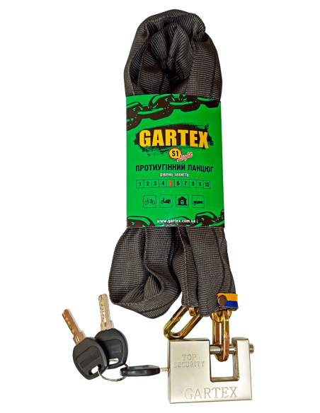 Anti-theft chain (bike lock) Gartex S1 Light 1000x5 mm 003
