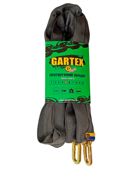 Противоугонная цепь (велозамок) Gartex S1 Light 1000x5 мм (без замка)
