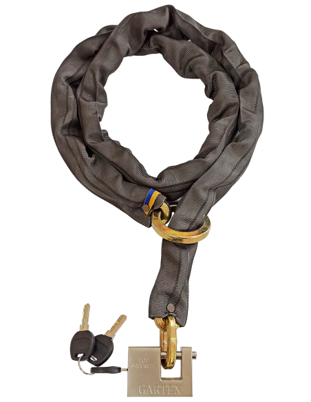 Противоугонная цепь (велозамок) Gartex S2 1500x8 мм 003 (с кольцом)